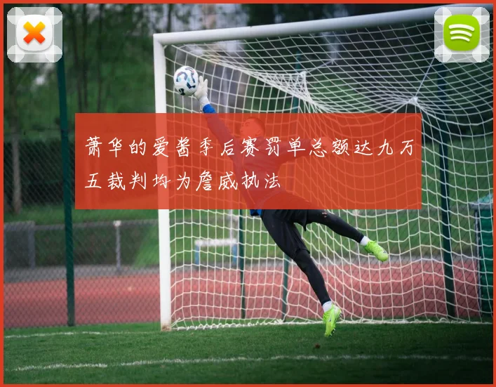 萧华的爱酱季后赛罚单总额达九万五裁判均为詹威执法